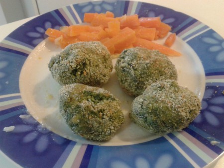 POLPETTINE DI SPINACI E CECI